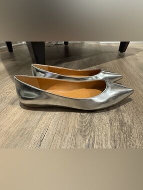 BNIB J.Crew Amelia Mirror Metallic Flats